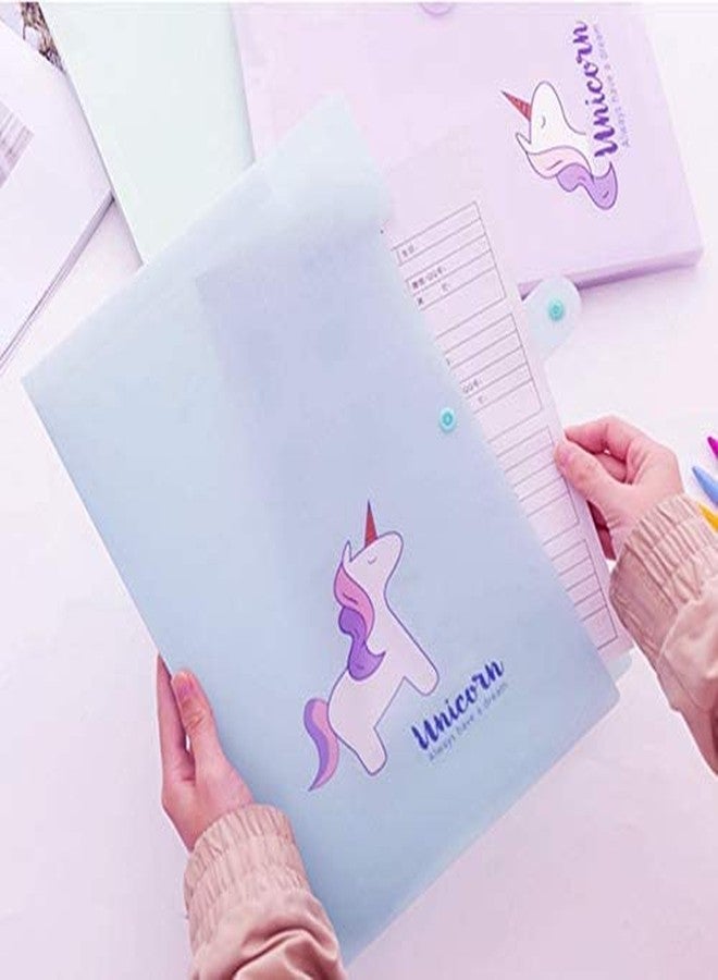 Tera13 TERA 13 Return Gifts for Girls (1 Pcs) File Folder for Kids, Unicorn Theme Folder for Girls, Birthday Gifts Pouch for Kids, Document File Folder for Kids - Image 3